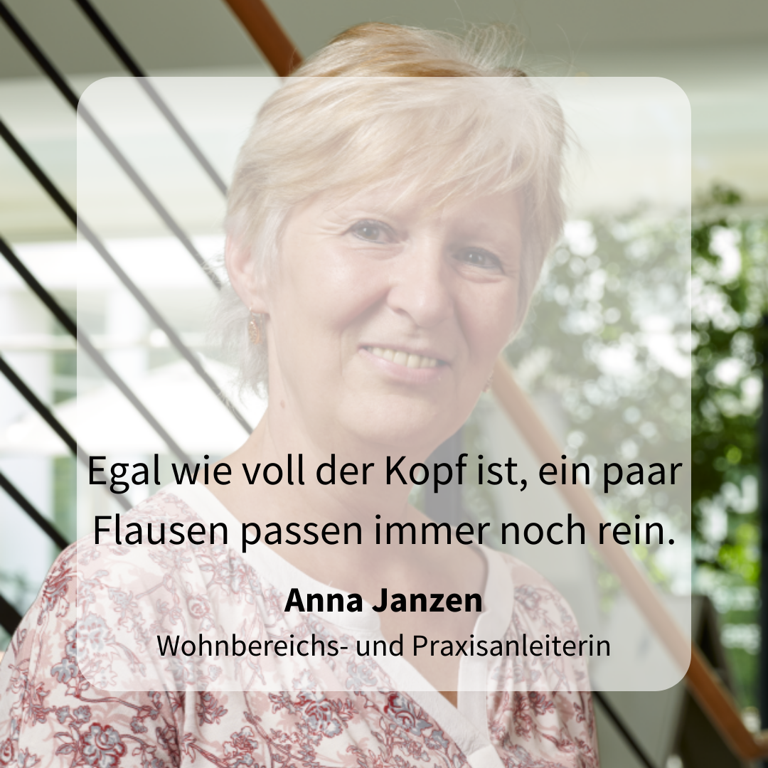 Anna Janzen, Wohnbereichsleiterin