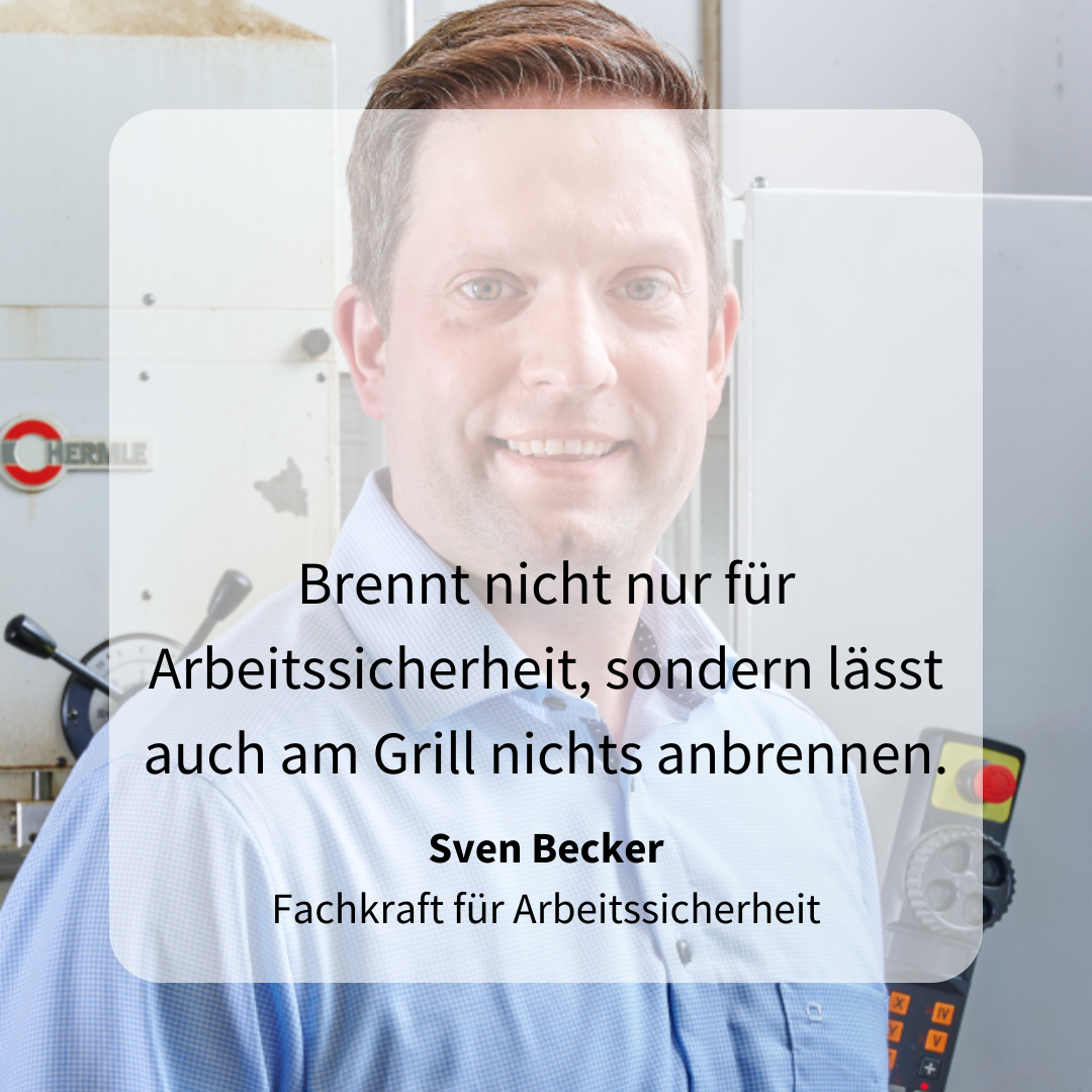 Sven Becker, Fachkraft für Arbeitssicherheit